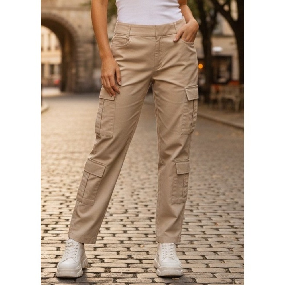 ZARA High Waisted Cargo Pants Women's Size M Utility Pockets Casual Gorpcore